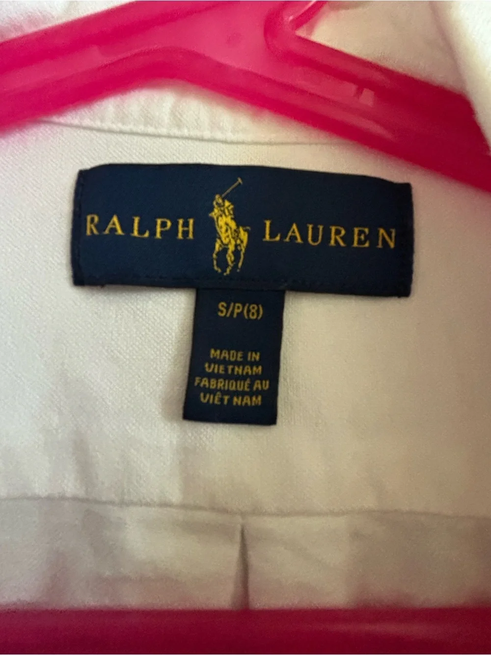 Ralph Lauren Boys White Button-Down Shirt with Polo Logo